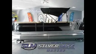 2022 Crest Classic Platinum 220 SLC triple pontoon with a mercury 150hp.