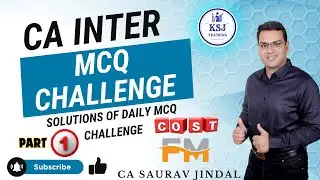 CA Inter MCQ Challenge solutions | Cost FM  #mcq #cainterfreeclasses
