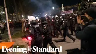 Protest erupts over virus rules in Austria