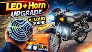 Hero Splendor BS6 Modification 🔥 | Powerful Horn 🔊 & Focus LED Lights 💡 | Full Video