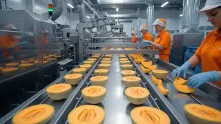 Внутри фабрики канталупы 🍈 как обычная дыня становится продуктом на миллионы