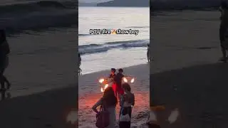 POV: 🔥 fire show boy #littleboy #fireshow #beachshow #thailand #malaysia #travel #art #talent #show