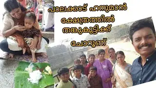 ശ്രീ ഹനുമാൻ ക്ഷേത്രം പാലക്കാട്‌ 🙏🙏🙏 തങ്കുകുട്ടിക്ക് ഒരു ചോറൂണ് ❤️❤️ ജയ് ശ്രീ രാമൻ