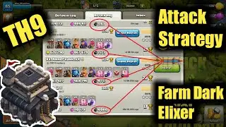 Clash of Clans coc live th9 dark elixer grind attack @gpgamer