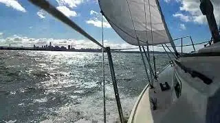 Single Handed Sailing O'day 23 San Francisco bay