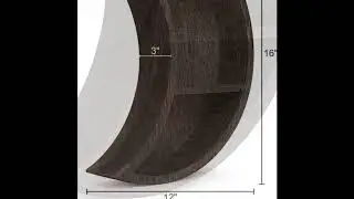 Moon shape floating shelf