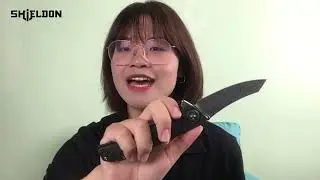 Shieldon knife 7091D Tortank - A tortoise in the tank. Carbon fiber mixed with G10. Unique blade tip