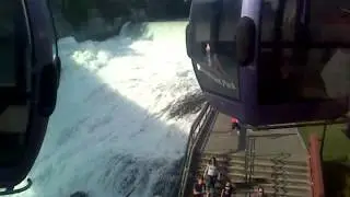 Gondola ride over the falls at spokane riverfront