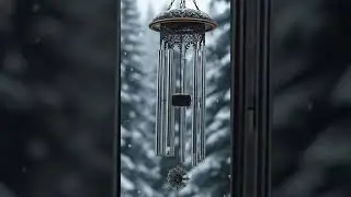 Wind Chimes in a Frozen Pine Forest&ndash;Calming Winter Ambience for Sleep, Meditation&Relaxation #shorts