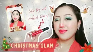 Christmas Makeup Look with Perfect Diary Ultra Everlasting Matte Lipstick 💄| Dawn Lyndelle Beauty