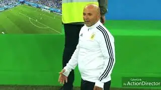 Jorge Sampaoli Reaction on Marcos Rojo Winning Goal!