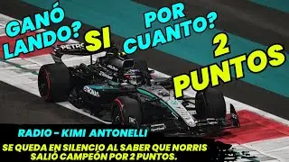 Radio Kimi Antonelli Se queda en Silencio al Saber que Norris Sali&oacute; Campe&oacute;n por 2 puntos. F1 Radio