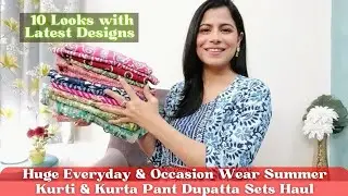 Huge Everyday & Occasion Wear Summer Kurtis & Kurta Pant Dupatta Haul l Dream Simple