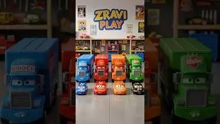 Pixar Cars | McQueen, Sally Carrera with Truck Container #pixarcars #mcqueen #toys #disneycars