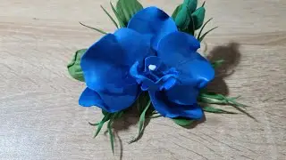 fermaglio orchidea in gomma eva