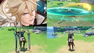 Varka Gameplay (OFFICIAL 6.4 SKILL SHOWCASE) | Varka Genshin Impact Gameplay, Genshin Varka Gameplay