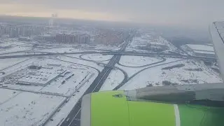 Авиакомпания S7 С7 Сибирь, рейс Москва Домодедово – Санкт-Петербург Пулково, посадка. 24 января 2026