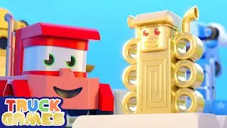 MiniTrucks: Szukają Zaginionego Miasta! | Truck Cartoons For Kids | Truck Games