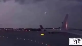 Strange UFO Ship On Airport
