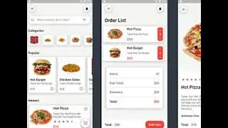 Food Delivery App UI Design In Flutter || Food Order App Design Flutter||1080P HD1