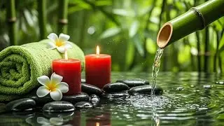Relaxing Sleep Music 🌿 Bamboo Water Sounds, Deep Sleep Healing, Anxiety Relief & Nature sounds, SPA