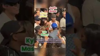 Justin Bieber and Hailey spotted in the crowd talking with Kyle Massey #justinbieber #celebrity