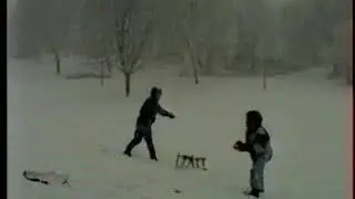 1990 - Schneeballschlsacht mit David am Monte Gogolo, Lindenhof,  Mannheim