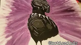 Custom Black Panther End Table by Kotic Wood Designz 