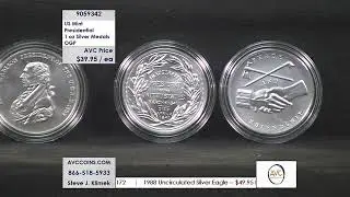 US Mint Presidential 1 oz Silver Medals - OGP