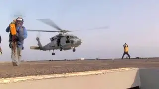 Flight Operations on USS Ponce Austin-Class Amphibious Transport Dock