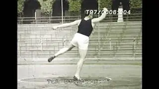Adolfo Consolini - italian discus thrower training in Stockholm