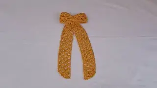 Beautiful long tail crochet bow 🎀