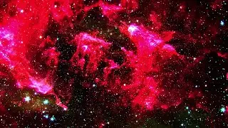 Red Galaxy Nebula &ndash; Deep Space OLED Background | 4 Hours (4K 60FPS, No Sound)