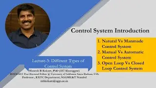 Lecture 3 Different Types of Control System Part I