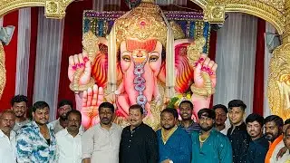 Uppal Congress Leader Ragidi Laxma Reddy Grand Welcome at Mallapur Surya Chandra Youth Club Ganesh