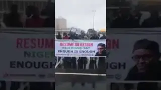 Protester ask NGRPresident Buhari ResumeOrResign
