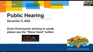 December 9, 2025 - Public Hearing - Kamloops City Council