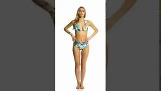 Sunsets Enchanted Garden Slide Shirred Halter Bikini Top | SwimOutlet.com