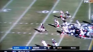 Marshawn Lynch 51 yard Rushing TD Raiders vs Giants 12/3/17