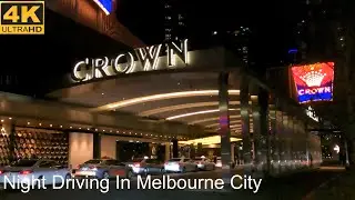 Night Driving In The City | Melbourne Australia | 4K UHD