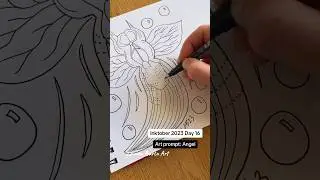 😇 #shortsvideo #shorts #sketchbook #drawing #ocean #oceanlife #sea #art #arts #inktober #angel #up