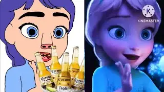 frozen 2 drawing meme 🥶 anna and elsa discover that water has a memory 🥶 funny art tree
