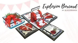Explosion Boxcard | Explosion Box for her | DIY Explosion Box Ideas | Love Theme | Blackbands