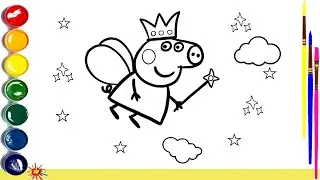 How To Draw Peppa Pig Dressed As A Fairy 🐷🐷🐷💗🌈 #6