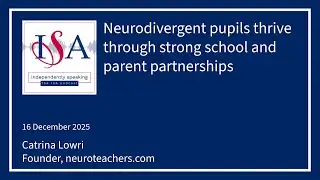 Neurodivergent pupils thrive through strong school and parent partnerships
