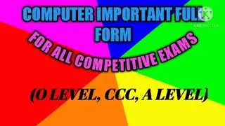 Computer Important full Form for O Level &CCC exams #TECHNO JI 2