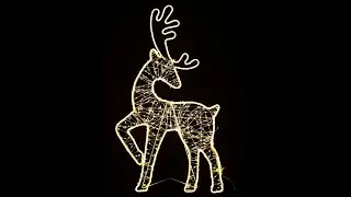 Reindeer With White LED String & Neon Flex Light Display