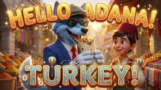 SPICY FOOD CHALLENGE! 🌶️ Blue Wolf Eats Adana Kebab 🥙 Funny Turkey Song for Kids