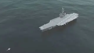 us aircraft carrier aerial shot as jets depart cgi SBV 300309885 4K de