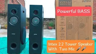 Intex 2.2 Tower Speaker With Two Mic 🎤🎤 @B.techRaghav